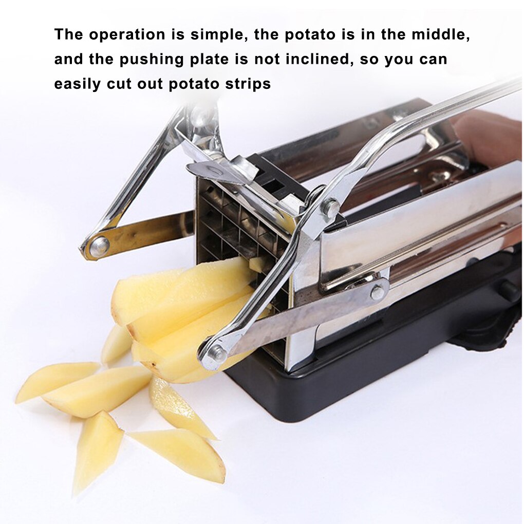 Manual Potato Chip Slicer French Fries Cutter Stainless Steel Potato Strip Maker Fruit Vegetable Chopper Machine Kitchen Tools
