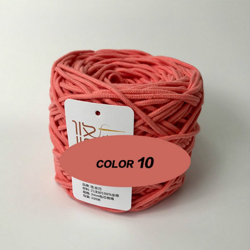 3mm Macrame Cord Yarn 100% Cotton Braided Rope Waving Twisted-Cord For DIY Crafts Knot Handbags Wall Hanging Plant Hanger Pillow: 10