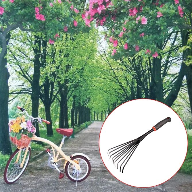 Flat Soil Rake Soil Hoe Flower Soil Rake Grass Deciduous Cleaning Rake Garden Tools
