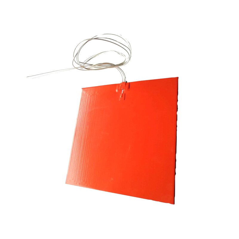 Plaque chauffante en silicone 24v 90w 250*300*1.5mm | Lit chauffant pour imprimante 3d 1 côté 100k, thermistance 1000mm, fil de plomb pour 250mm côté