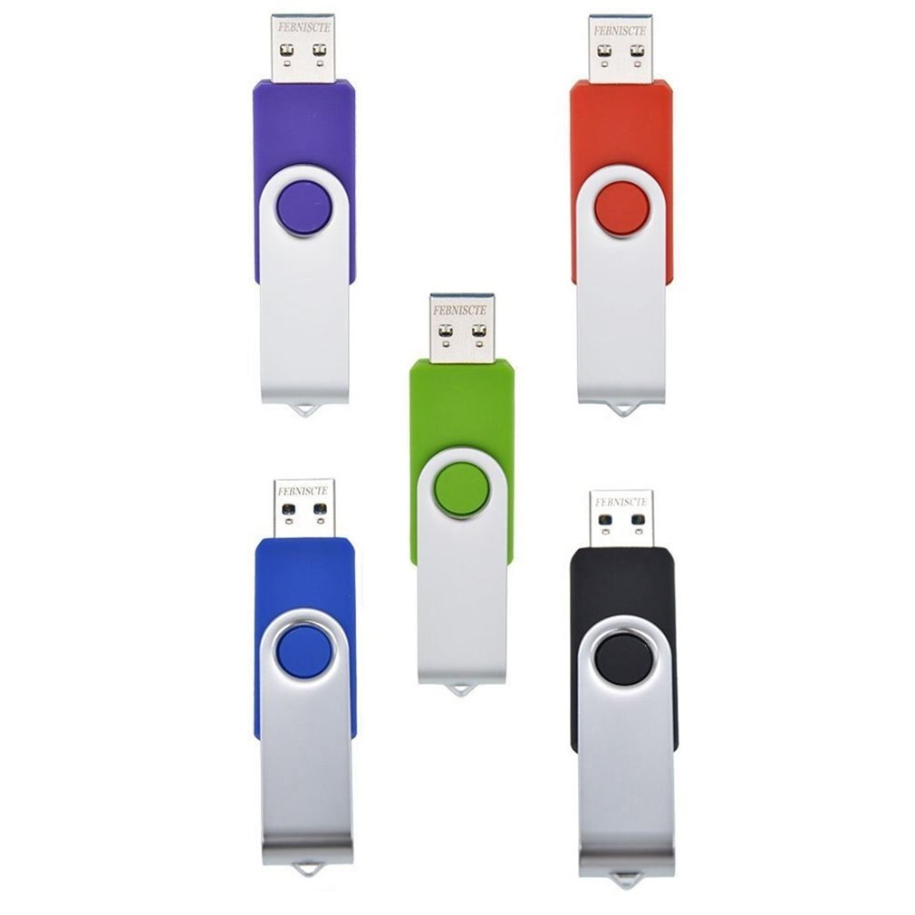 5 pièces Ultra Potable en métal USB 2.0 USB lecteur Flash disque stylo lecteur 8GB Rectangle mémoire Flash lecteurs U Stick FAT32 Format