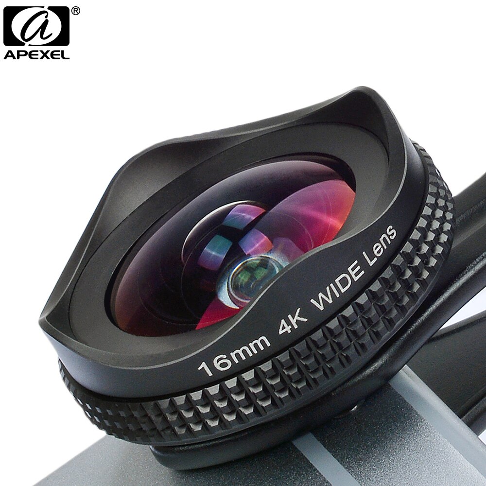 APEXEL 16mm Wide Angle Camera Lens 4K Macro Lens Telephoto Portrait Phone Camera Lens For iPhone 12 Pro Max 11 Xs Samsung