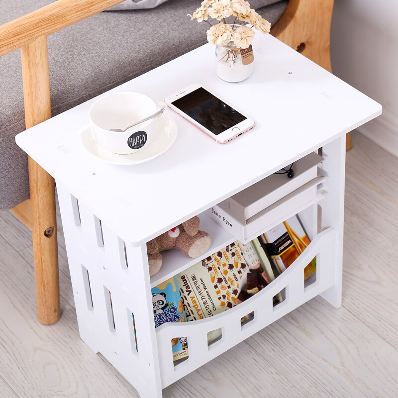 Simple small table sofa side mini square table living room simple tea table bedside storage cabinet bedroom bedside table
