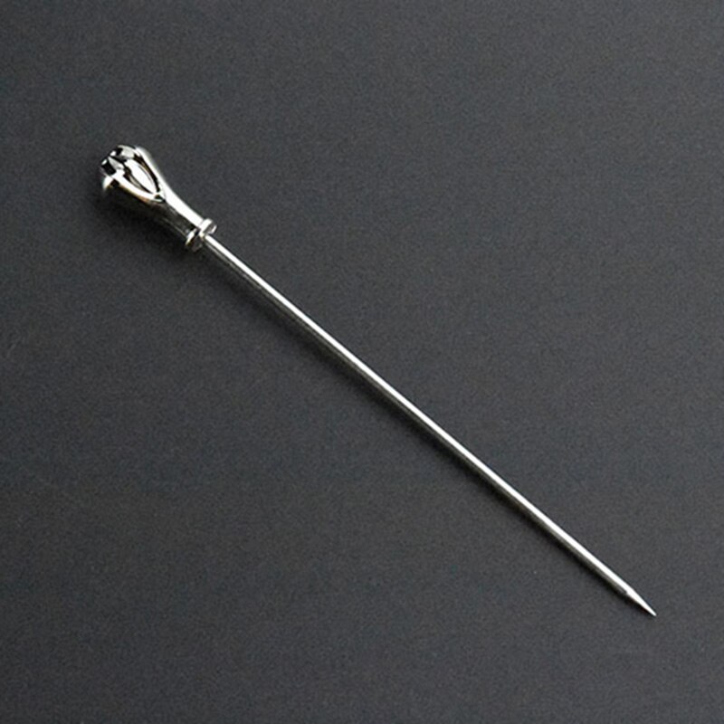QuickDone 1PC Stainless Steel Cocktail Fork Sign Cocktail Needle Bar Party Props Skull Pattern Bar Accessories AKC5123: Scepter