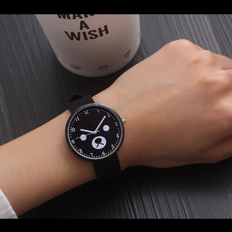 Voor schoolstudenten polshorloges voor jonge jongens en meisjes, kwartsklok waterdicht, kinderhorloge met coole beer, kinderhorloge cartoon  xx3075: 4