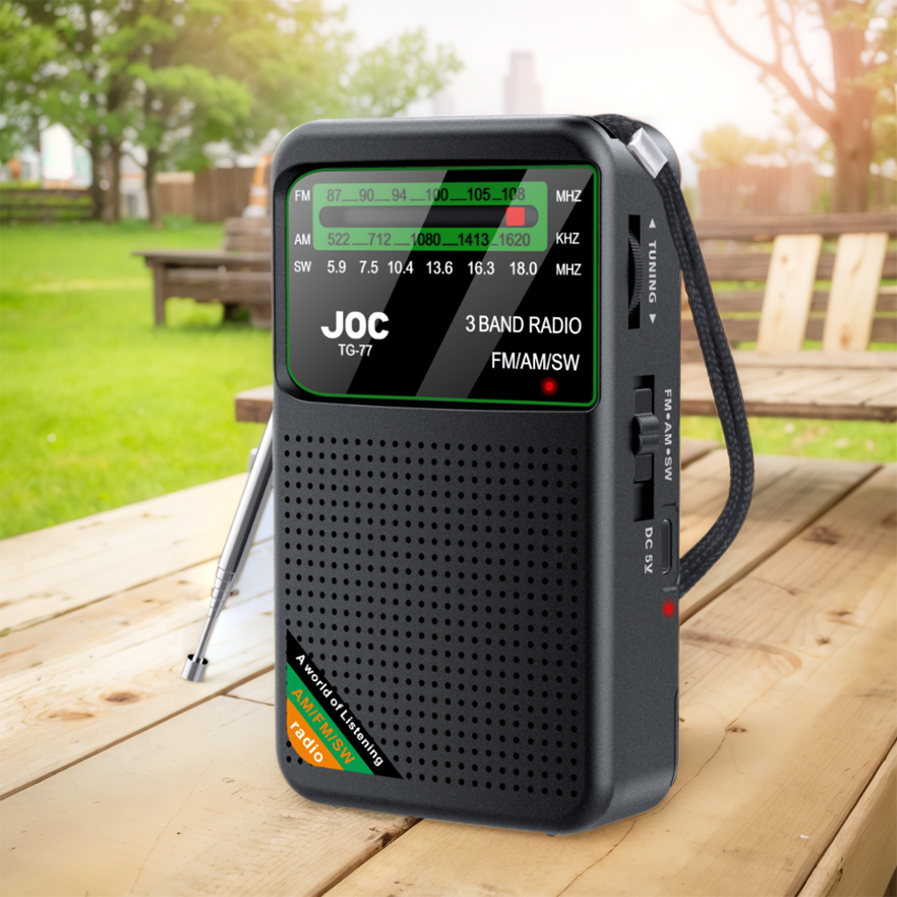 Portable Mini Full Band Radio FM AM SW Radio Best Reception Battery Operated Radio with HD Display Screen Radio Player for Elder