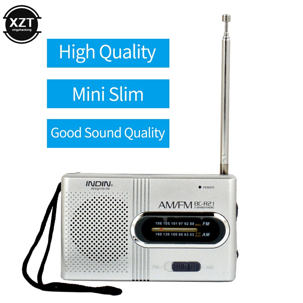 Mini Draagbare Radio Handheld Dual Band Am Fm Music Player Speaker Met Telescopische Antenne Outdoor Radio Stereo