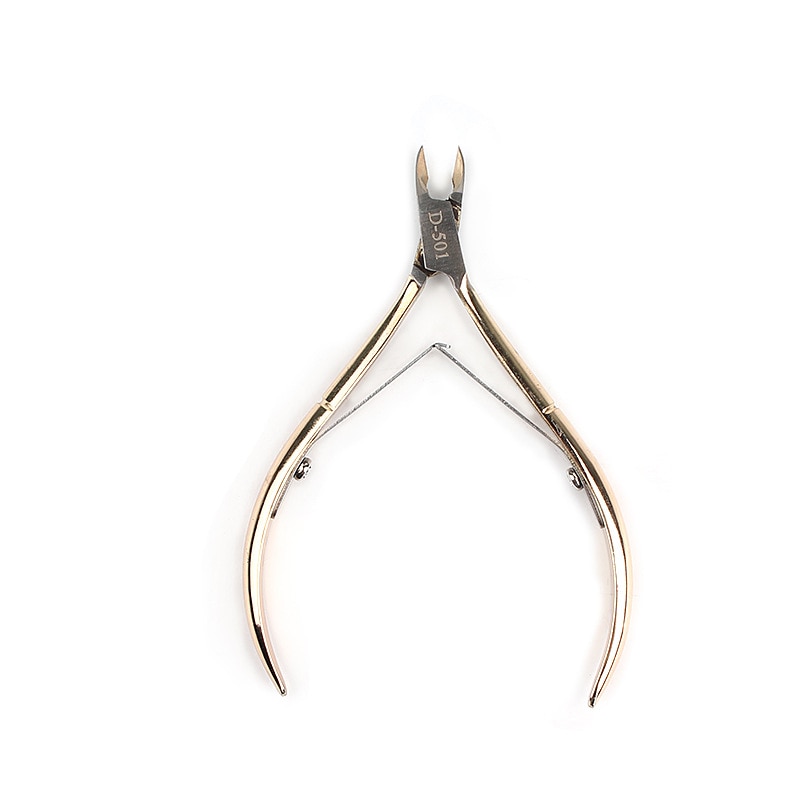 1Pcs Stainless Steel Cuticle Scissors For Dead Skin Cuticle Hangnail 2 Fork Callus Scissors Nipper Cutter Nail Clipper