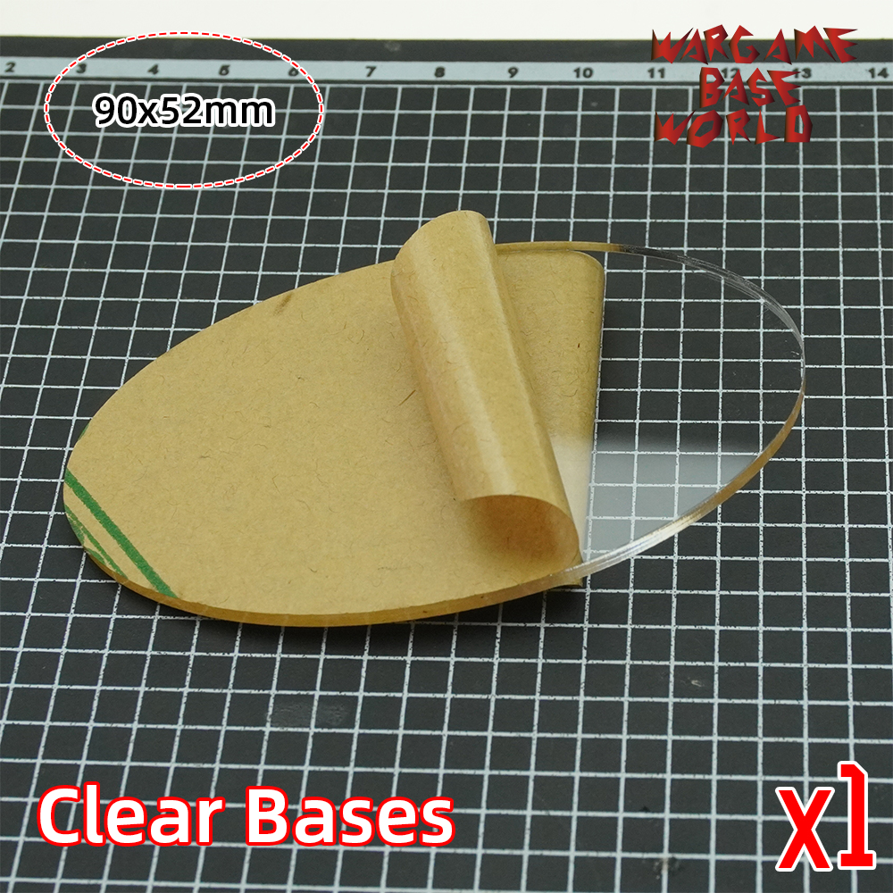 Transparant/Clear Bases Voor Miniaturen-Wargame Oval Bases 90X52 Mm Oval Bases