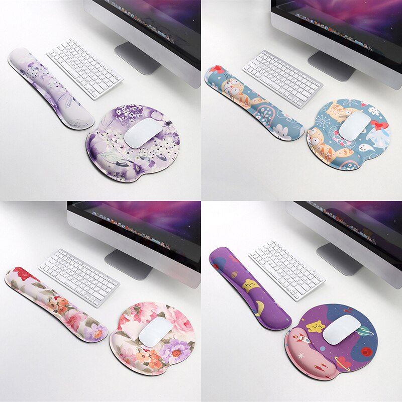 1Pc Keyboard Wrist Rest Pad Mouse Keyboard Wrist Rest Support Pad Set Ergonomic Wrist Cushion Support With Memory Foam