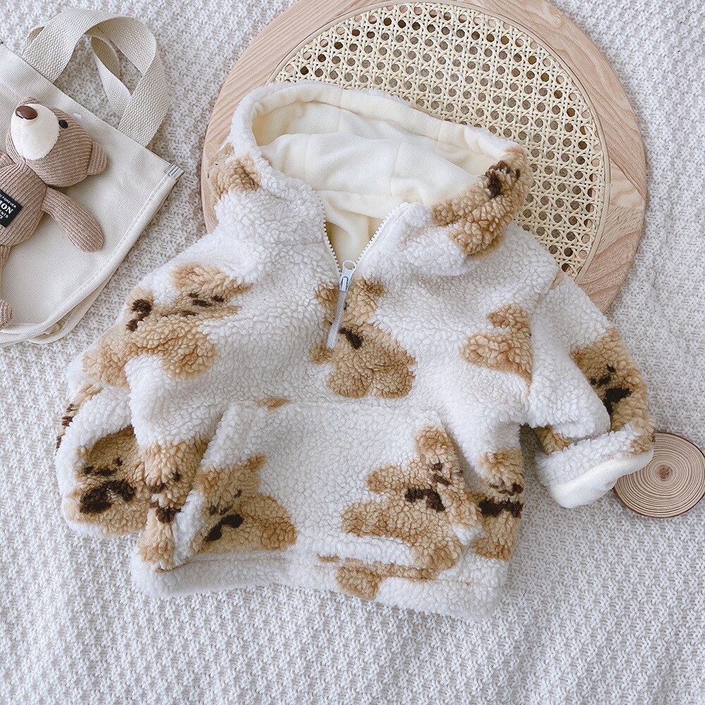 The Knox - Baby Boy Cartoon Bear Fleece Thick Jacket