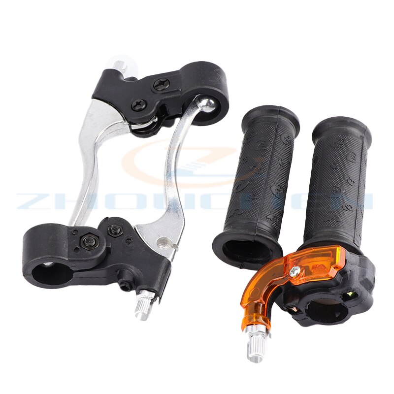 Juego de palancas de freno para Minimoto, empuñaduras de acelerador de giro de 22mm, 2 tiempos, 47cc, 49cc, Mini Moto Dirt Cross, de bolsillo, ATV, Motocross