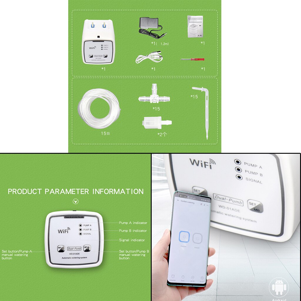 Wifi Automatic Watering Garden Watering System with Intelligent Timer US: 15 Pots