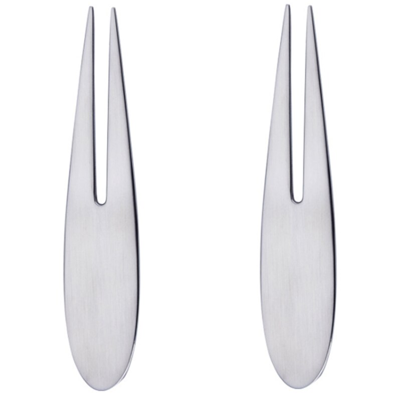 Fruit Fork Stainless Steel Tasting Appetizer Fork For Cake Dessert Salad Mooncake, Stainless Steel Silver: Default Title