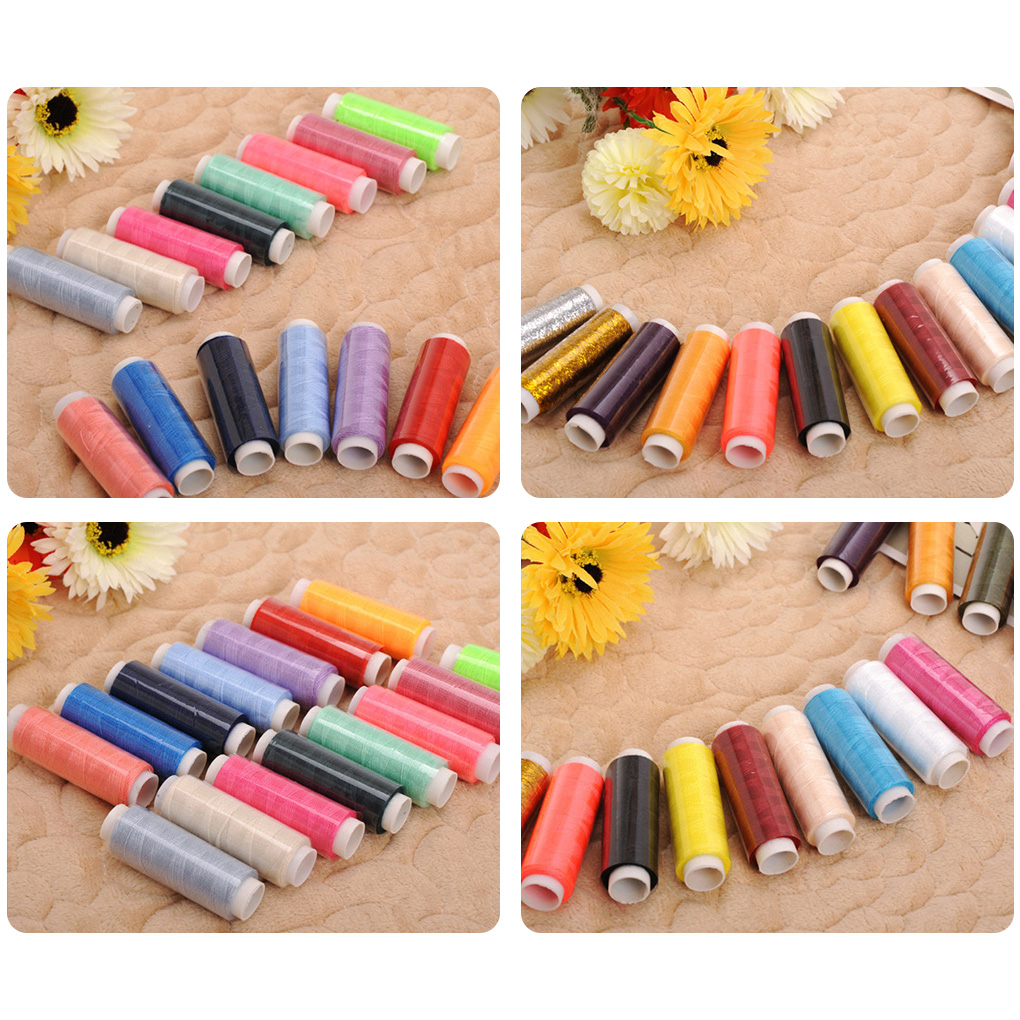 39Pcs Polyester Naaigaren Spool Set Thuis Essentieel Kleur Lijn Diy Handleiding Naaien Gereedschap Kleur Willekeurige