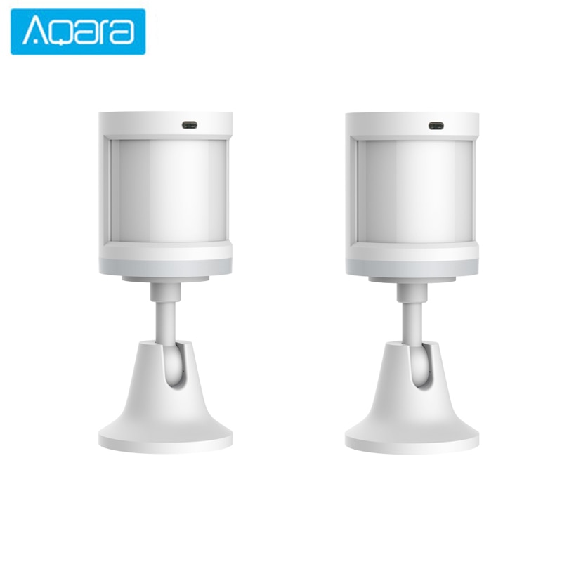Aqara Motion Sensor Human Body Sensor Movement ZigBee Wireless Connection For Alarm System Work With Apple Homekit/mijia app: 2 pcs