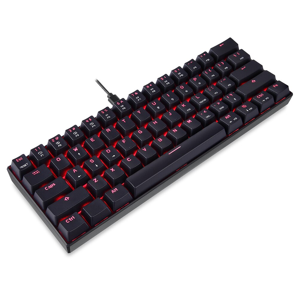Motospeed CK61 clavier mécanique de jeu 16.8 millions rvb rétro-éclairage système 1.8mm clé voyage 0.8 milliards en cliquant sur la vie