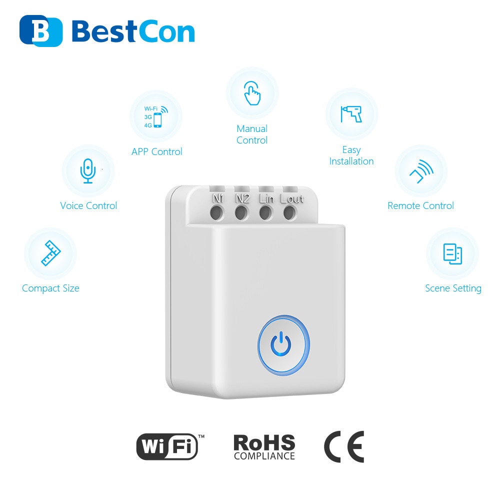 Bestcon Mcb1 Broadlink Intelligentie Timing Voice Control Wifi Draadloze Schakelaar Wifi Case
