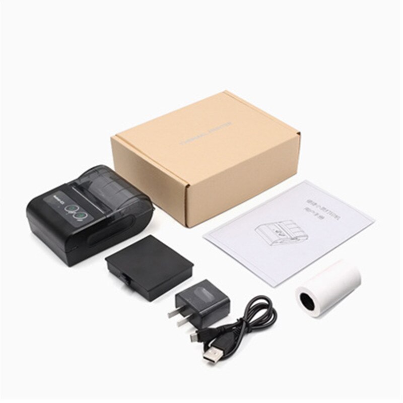 58HB5 ESC/POS – Mini imprimante de reçus portable sans encre, Bluetooth, USB, 58mm, pour Android IOS et Windows: Prise AU