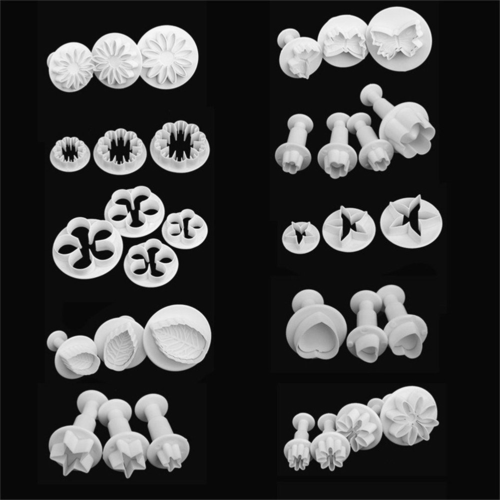 33 Stuks Cake Decorating Fondant Plunger Cutters Gereedschap Mold Cake Decorating Gereedschap Diy Bakken Tools Bakvormen Cakevorm