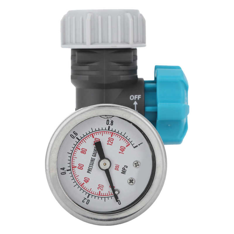 G3/4in Adjustable Water Pressure Regulator Valve with Pressure Gauge Greenhouse Garden Irrigation Controller