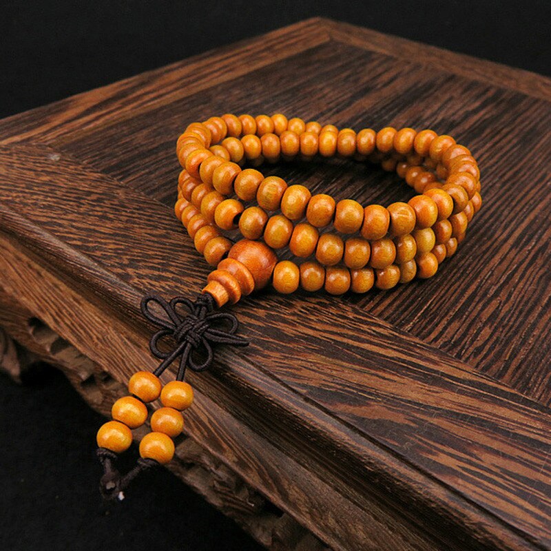 6mm Natural Sandalwood 108 Wooden Beads Bead Bracelet Jewelry украшения бижутерия bracelet femme