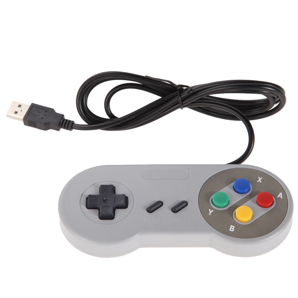 2x Super Nintendo SNES USB Gamepads Classic Famicom Controller for PC MAC Qperating Systems Games Accesorios Phone Suppliers