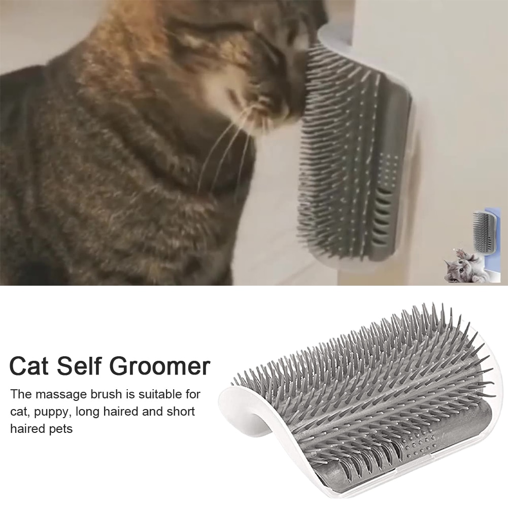 Strumento per prurito gattino solletico forniture per animali domestici spazzola per massaggi gioca a pettine gatto morbido se stesso toelettatore accessori per angoli a parete sfrega cucciolo