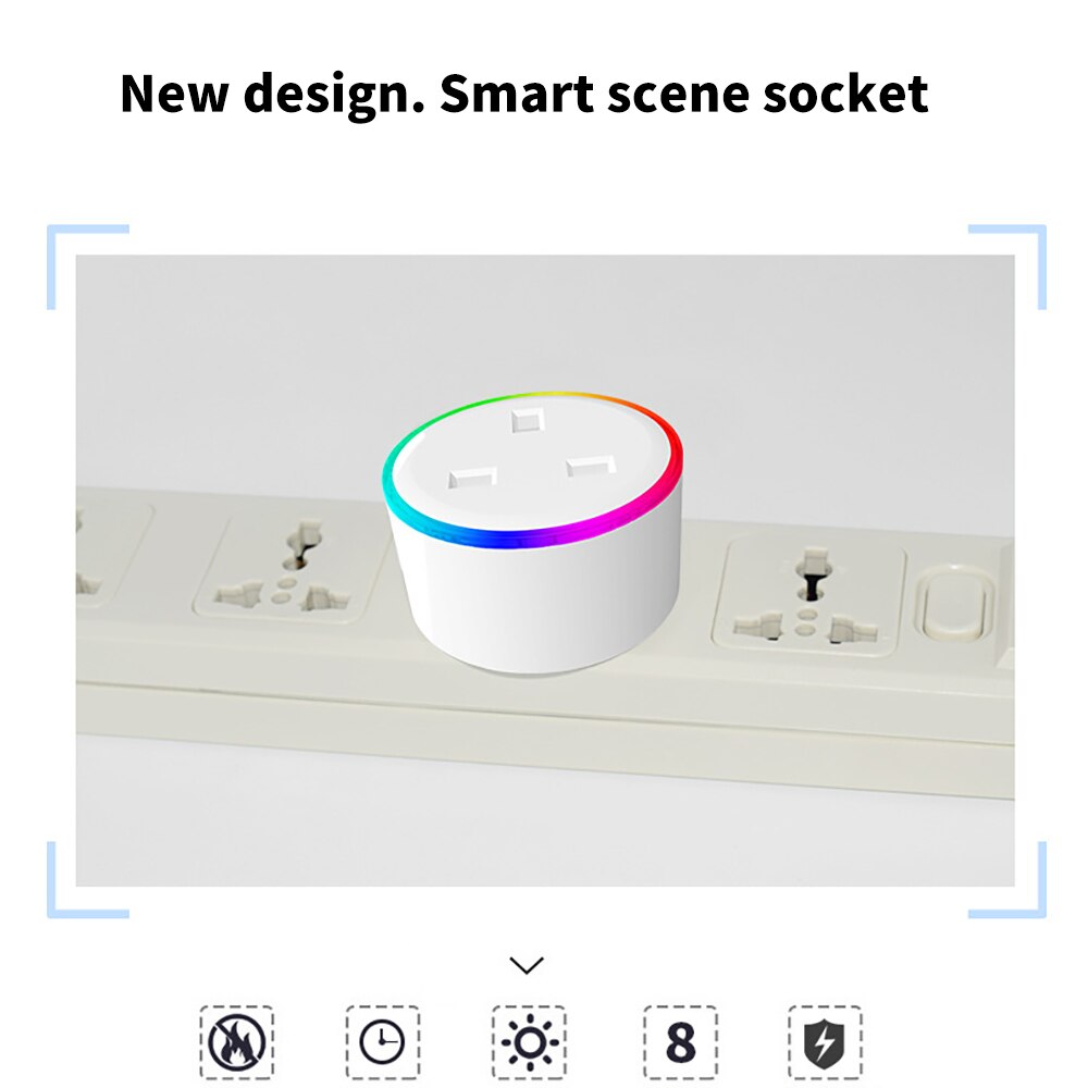 Smart WiFi Plug Adaptor Remote Voice Control Power Monitor Socket Outlet Timing Function Work With Alexa Google Home