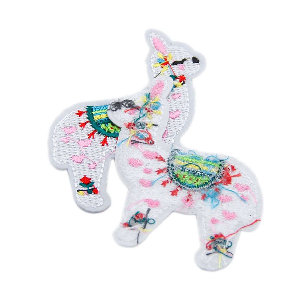 5 Pieces Alpaca Shape No-woven Embroidery Patch For Clothing Sewing ,DIY Handmade Materials,5Yc5879