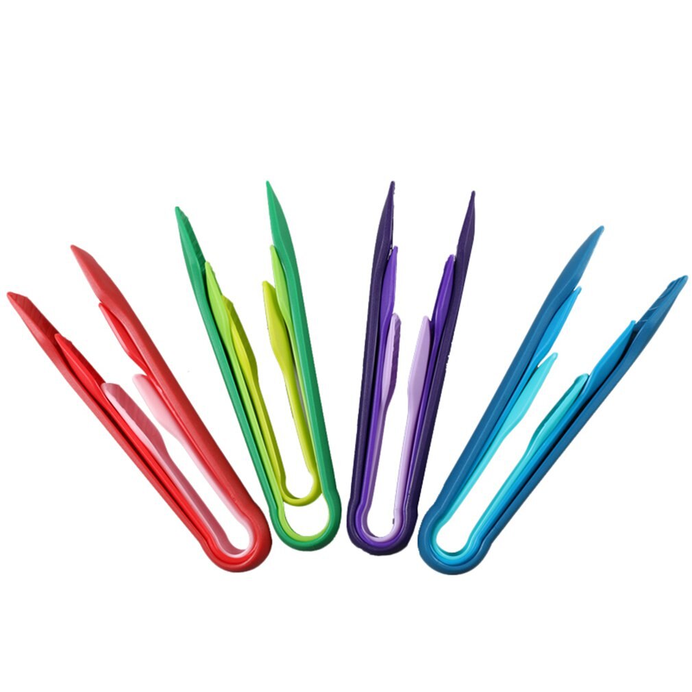 4 Color Vegetable Clip Cake Cooking Clamp Tool Pastic BBQ Tongs Meat Food Clip Barbecue Tools Kitchen Accessories