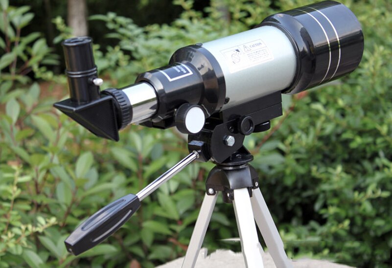 Telescopio Monocular astronómico F30070M plateado con trípode Barlow lente ocular Luna filtro para espacio astronómico