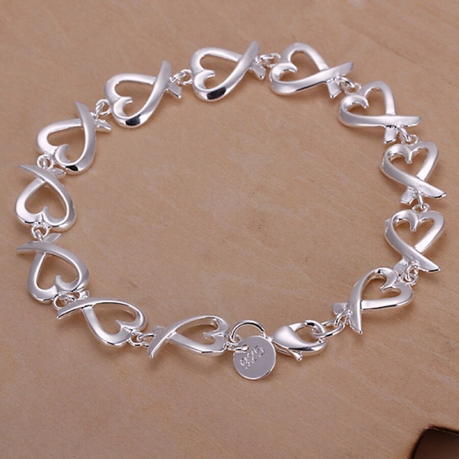 925 Sterling Zilveren Armbanden Voor Vrouwen Bruiloft Dame Leuke Noble Mooie Sieraden Mode Mooie Ketting