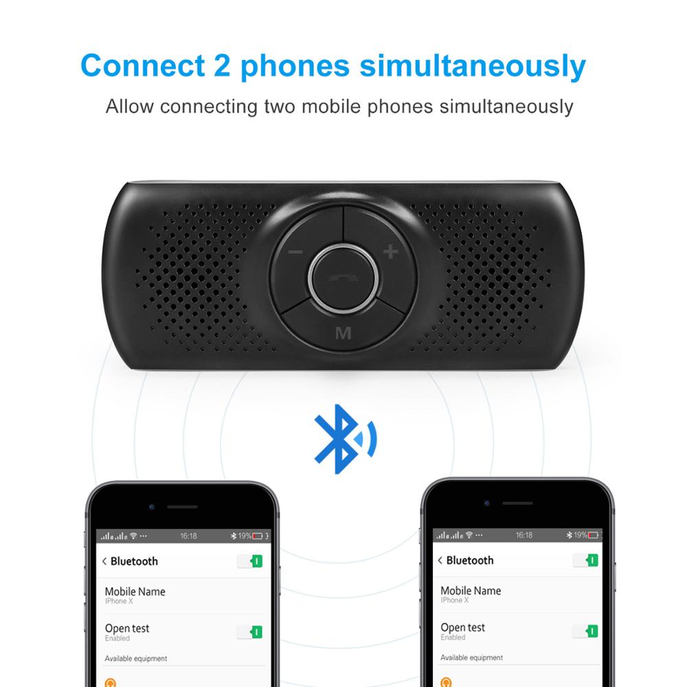 Bluetooth multifunctionele Bluetooth Car Speakerphone Bluetooth handsfree Carkit Ondersteuning SIRI Assistent MP3 Speler Adapter