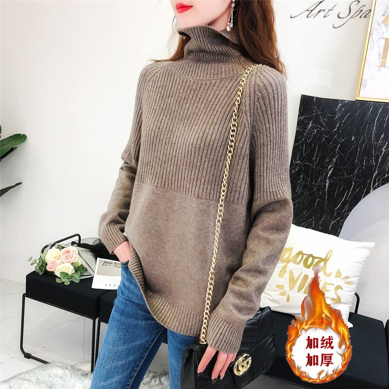 Niiyyjj Dames Trui Kasjmier Trui Vrouwen Wol Coltrui Knitwears Lange Mouw Truien Truien Truien, Paars, S