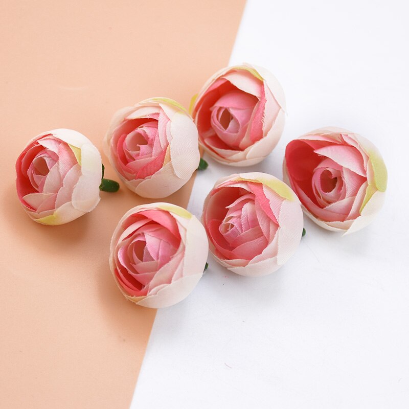 30 Uds. Flores artificiales al por mayor 3CM rosas de té adornos navideños para el hogar Accesorios flores decorativas para boda coronas: 17
