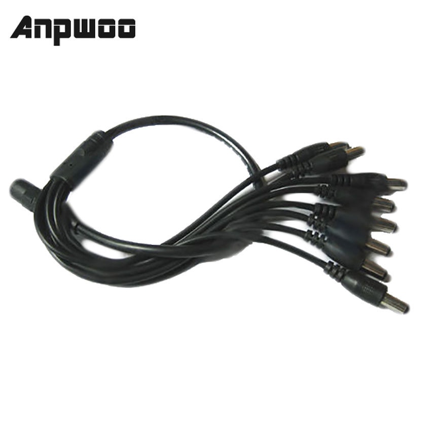 Anpwoo Voeding Kabel Dc 1 Tot 8 Power Splitter Adapter Kabel Voor Veiligheid Cctv Camera