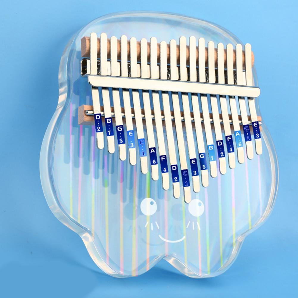 Kalimba Transparent 17 touches, Faux cristal acrylique, piano à pouce, escalade, instrument de musique, machine à teclado