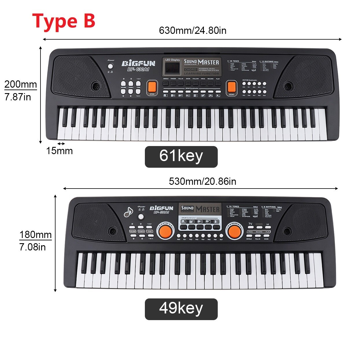 49 / 61 Keys Electronic Keyboard Piano Digital Music Key Board with Microphone Children Musical Enlightenment