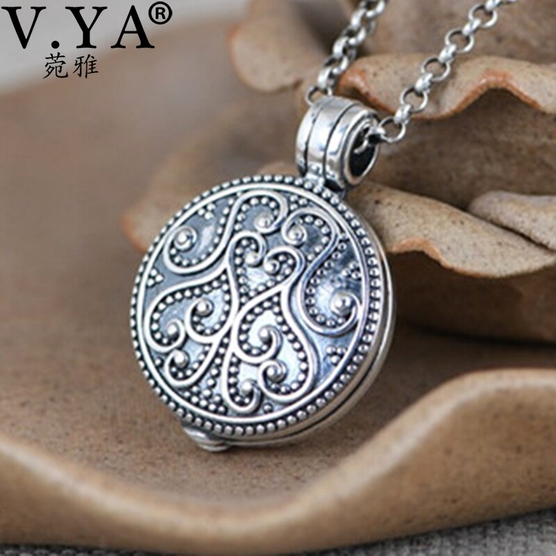 V. Ya 925 Sterling Zilveren Mode Patroon Hangers Ketting Creatieve Thaise Zilver Gawu Doos Hanger Temperament Fijne Sieraden