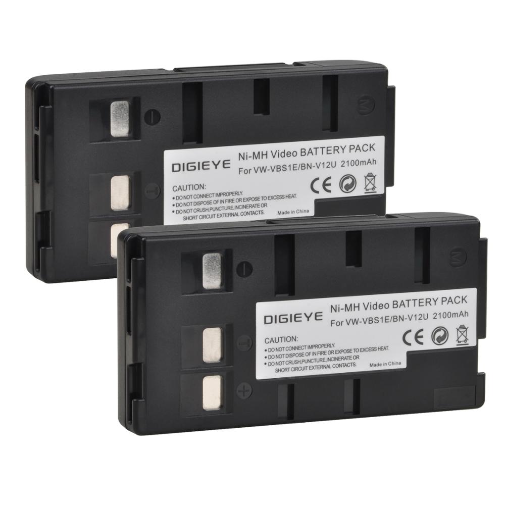 Batería de videocámara de 2100mah, BN-V12U de VW-VBS1E para JVC BN-V10U, BN-V11U,BN-V12U,BN-V14U,BN-V15,BN-V18U, BN-V22U,BN-V24U: 2 battery