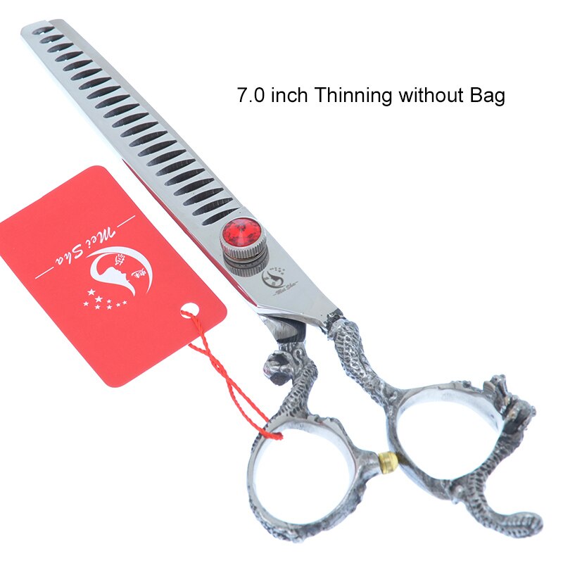 Top huisdierverzorgingsschaar 6.0 " 7.0 " hondenknipschaar dieren uitdunnen trimmen tesoura japan 440c dierentondeuses  a0164a: A0164a-05-70