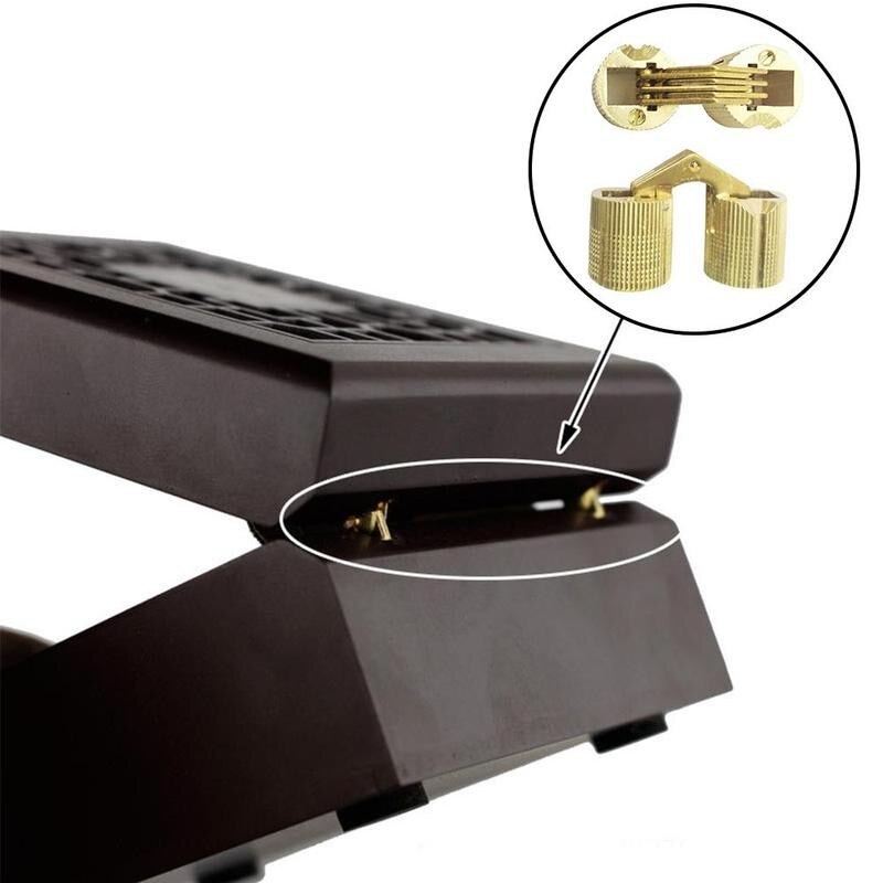 4pcs Barrel Hinge 8/10/12mm Copper Brass Furniture Hinges Cylindrical Hidden Cabinet Concealed Invisible Door Box Hinges