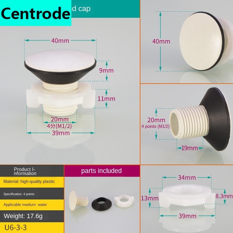 1/2Inch Toilet Tank Plug Plastic Connector Tower Fish Tank Pool Rvs Emmer Plug Cap Badkamer accessoires: Default Title