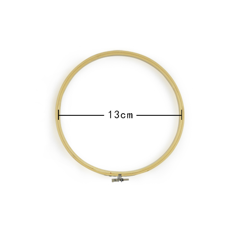 7 Size 10-26CM Bamboo Frame Embroidery Hoop Ring DIY Needlework craft Cross Stitch Machine Round Loop Hand Household Sewing Tool: Dia 13cm