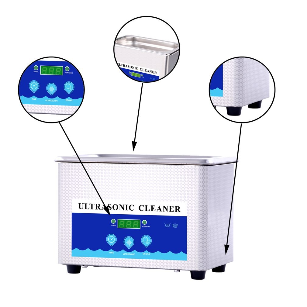 Husholdning ultralyd rengøringsmaskine til briller rengøring smykker ur hardware ultralyd rengøringsenhed + kurv