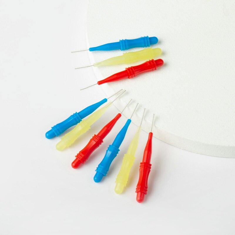 50pcs/lot Hygiene Dental Soft Floss Sticks Toothpick Teeth Cleaning Tooth Flossing Head Plastic Interdental Brush Dental Clean
