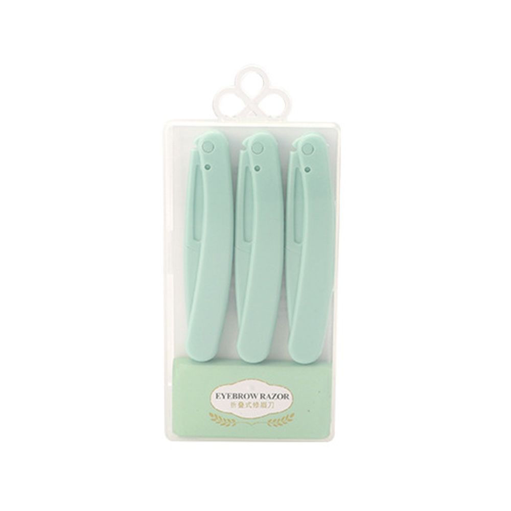 Cuchilla de pelusa Facial, utensilio de belleza, de para cejas maquinilla de afeitar, herramienta para quitar el vello Facial, recortador de cejas: green