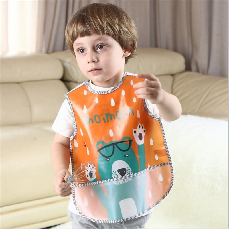 Bavoirs bébé EVA imperméable bavoirs d'alimentation dessin animé Animal impression tissu d'alimentation sans manches enfants bébé tablier Babador Bandana