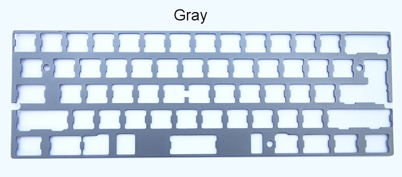 Universal GH60 Plate Aluminum Anodized for PCB Mounting and Stabilizers Support ISO ANSI for 60% Keyboard DIY: Gray / Plate only